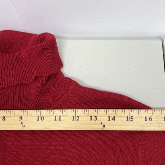 Lauren Ralph Lauren Womens Turtleneck Sweater  Red Striped Size XL Cotton preppy - Picture 10 of 12